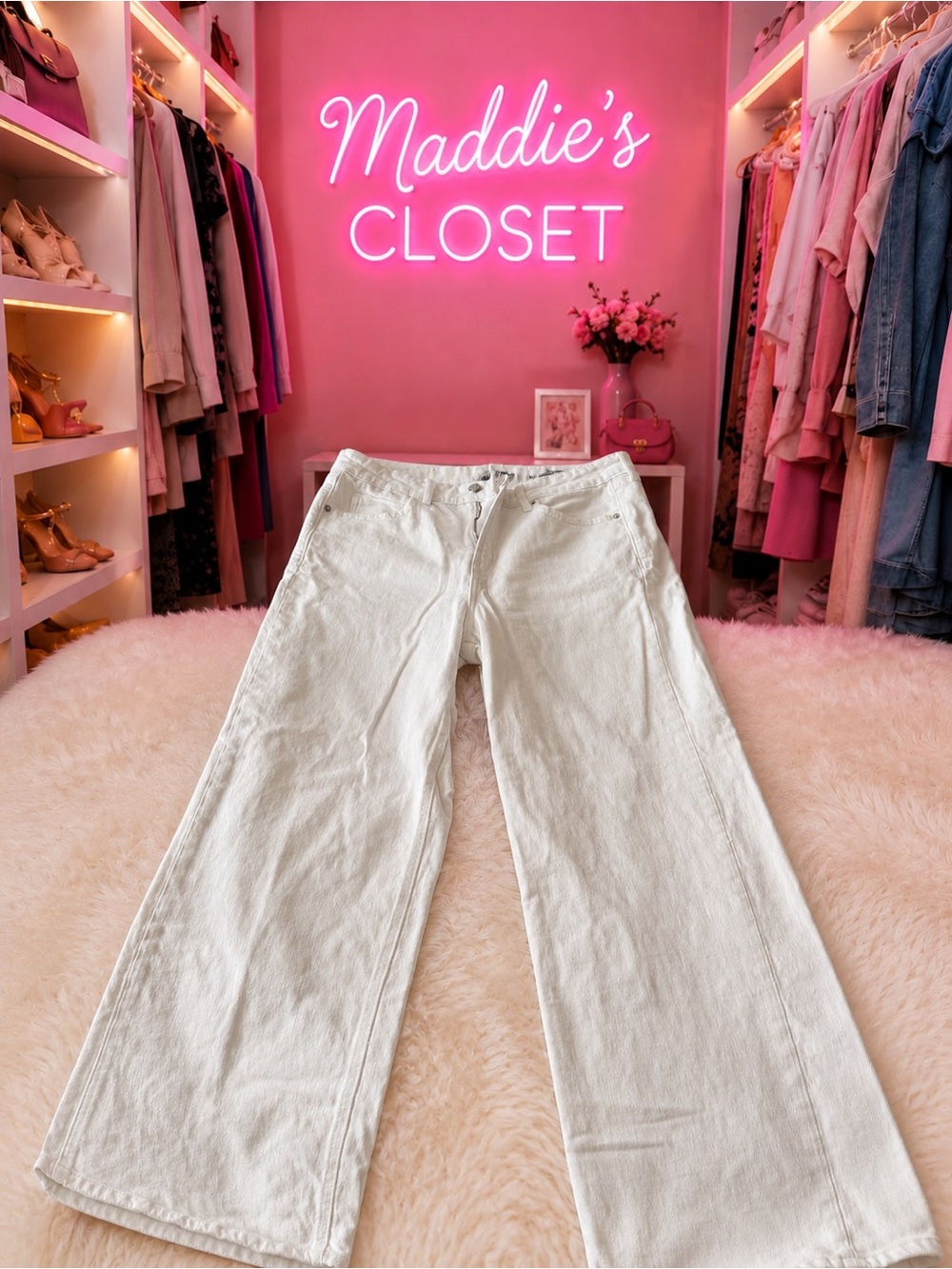 Old Navy Wide Leg White Jeans